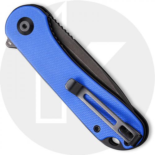 CIVIVI Elementum C907X - Black Stonewash D2 - Blue G10 - Liner Lock - Flipper Folder