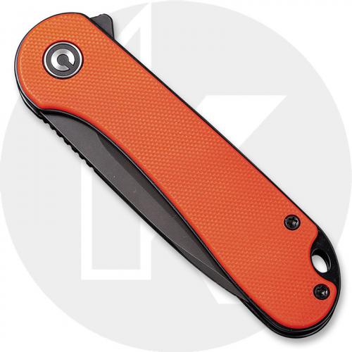 CIVIVI Elementum C907Y - Black Stonewash D2 - Orange G10 - Liner Lock - Flipper Folder