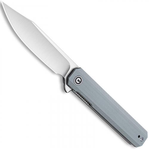 CIVIVI Chronic Knife C917A - Satin Clip Point - Gray G10 - Liner Lock Flipper Folder