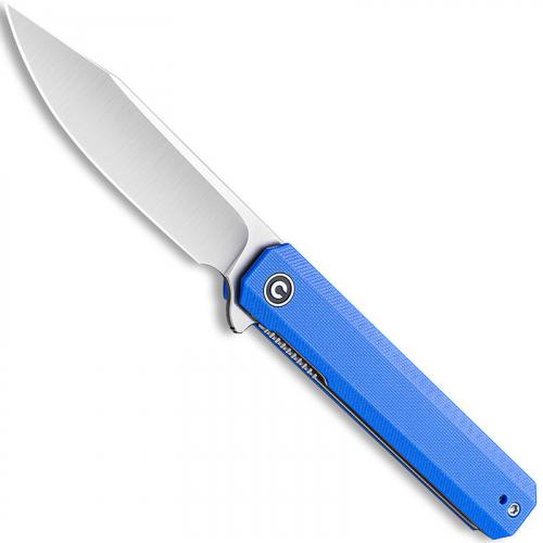 CIVIVI Chronic Knife C917B - Satin Clip Point - Blue G10 - Liner Lock Flipper Folder