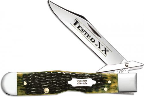 Case Cheetah Knife, Olive Green Bone, CA-10261