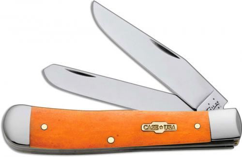 Case Trapper Knife, Smooth Persimmon Orange Bone, CA-10310