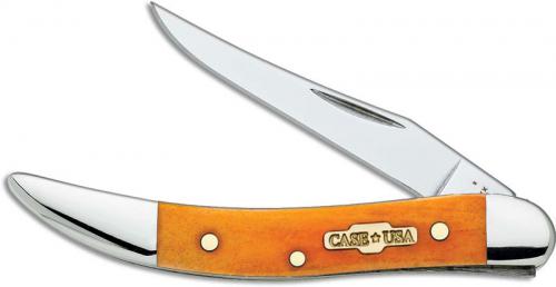 Case Small Texas Toothpick, Smooth Persimmon Orange Bone, CA-10311