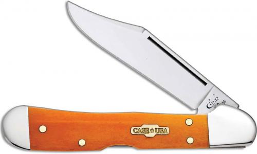 Case Mini CopperLock Knife, Smooth Persimmon Orange Bone, CA-10314