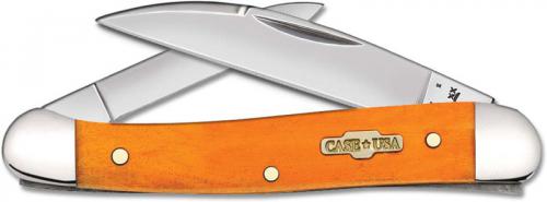 Case Mini Copperhead Knife, Smooth Persimmon Orange Bone, CA-10315
