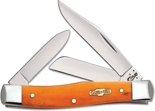 Case Medium Stockman Knife, Smooth Persimmon Orange Bone, CA-10316