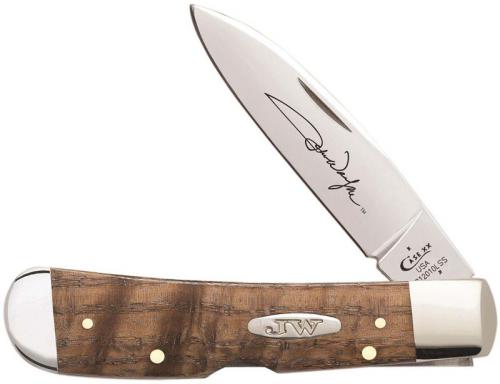 Case John Wayne Tribal Lock Knife 10704 Smooth Curly Oak TB712010LSS