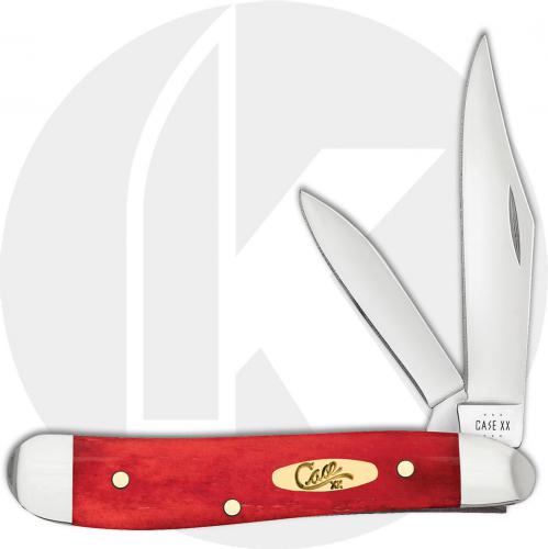 Case Peanut 10763 Knife - Smooth Dark Red Bone - 6220SS