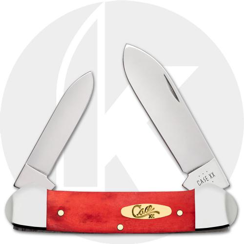 Case Canoe 10765 Knife - Smooth Dark Red Bone - 62131SS