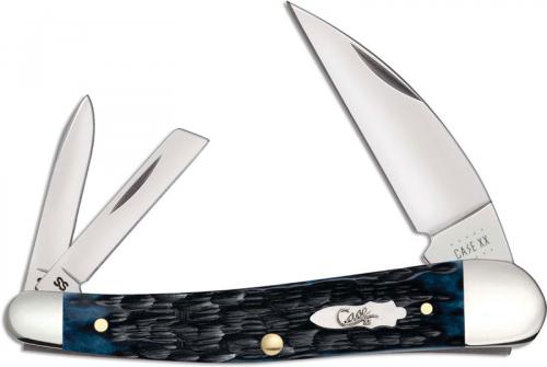Case Seahorse Whittler Knife 10882 Blue Denim Bone 6355WHSS