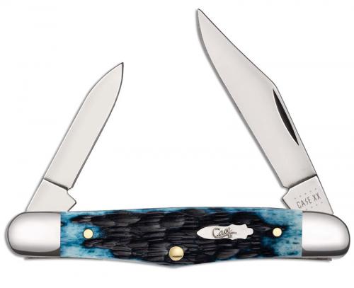 Case Half Whittler Knife 10885 Blue Denim Bone 6208SS