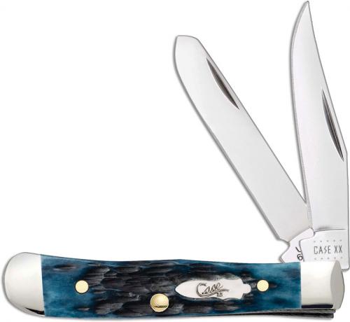 Case Tiny Trapper Knife 10886 Blue Denim Bone 62154SS