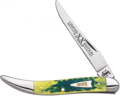 Case Medium Texas Toothpick Knife 11073 - Limited Edition XI - Green Apple Bone - 610094SS - Discontinued - BNIB