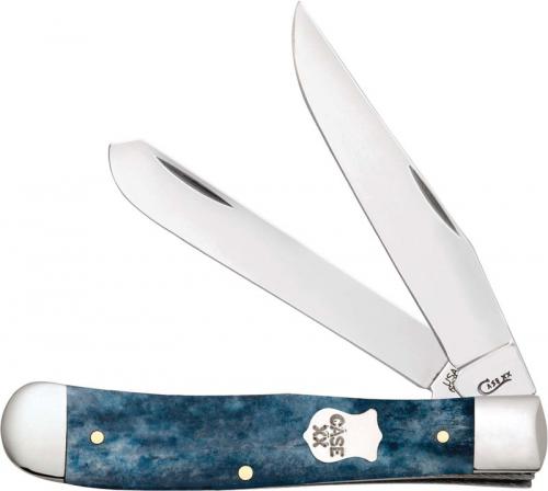 Case Trapper Knife 11190 Smooth Mediterranean Blue Bone 6254SS