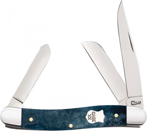 Case Medium Stockman Knife 11191 Smooth Mediterranean Blue Bone 6318SS