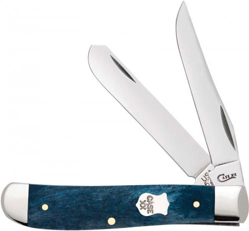 Case Mini Trapper Knife 11192 Smooth Mediterranean Blue Bone 6207SS