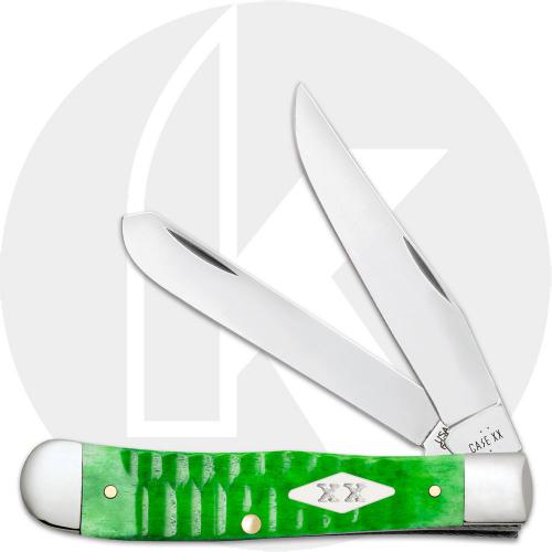 Case Trapper 11440 Knife - Gator Jigged Bright Green Bone - 6254SS