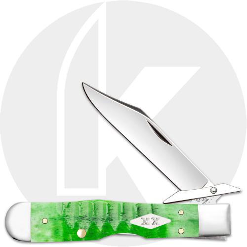 Case Cheetah Cub 11446 Knife - Gator Jigged Bright Green Bone - 611 1/2LSS