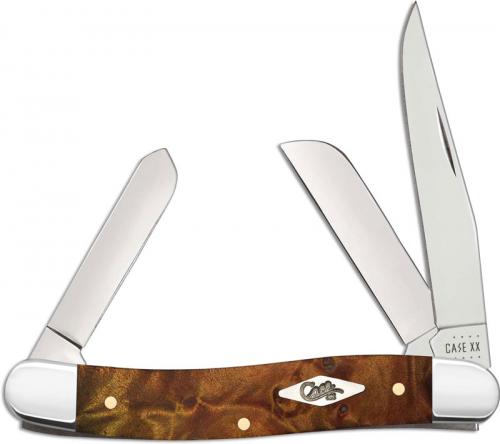 Case Medium Stockman Knife 11541 Autumn Maple Burl 7318SS