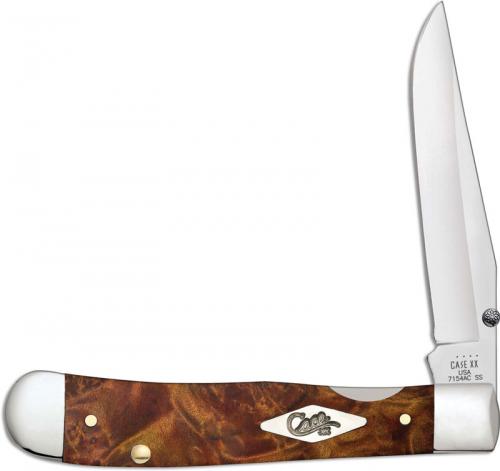 Case Kickstart TrapperLock Knife 11544 Autumn Maple Burl 7154ACSS