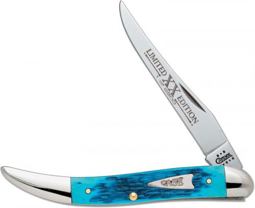 Case Small Texas Toothpick Knife 12071 - Limited Edition XII - Caribbean Blue Bone - 610096SS - Discontinued - BNIB