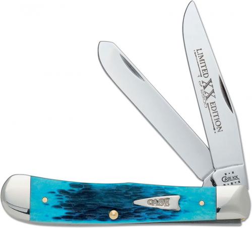 Case Trapper Knife 12075 - Limited Edition XII - Caribbean Blue Bone - 6254SS - Discontinued - BNIB