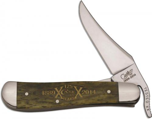 Case RussLock Knife 12250 - 125th Anniversary - Smooth Olive Green Bone - 61953LSS - Discontinued - BNIB