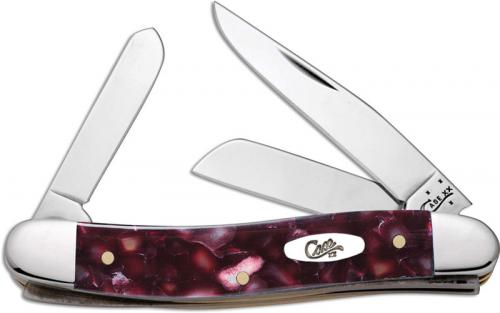 Case Medium Stockman, Smooth Cranberry Kirinite, CA-13274