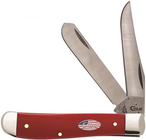 Case Mini Trapper Knife 13453 American Workman Red Synthetic 4207SS