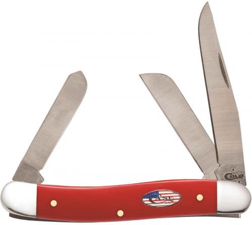 Case Medium Stockman Knife 13454 American Workman Red Synthetic 4318SS