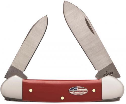Case Canoe Knife 13455 American Workman Red Synthetic 42131SS