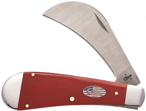 Case Hawkbill Pruner Knife 13456 American Workman Red Synthetic 41011SS