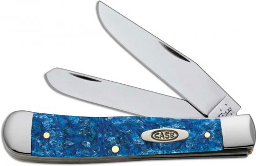 Case Trapper Knife, Blue Sparkle Kirinite, CA-13530