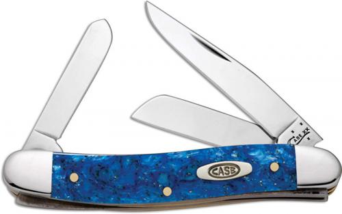 Case Medium Stockman Knife, Blue Sparkle Kirinite, CA-13532