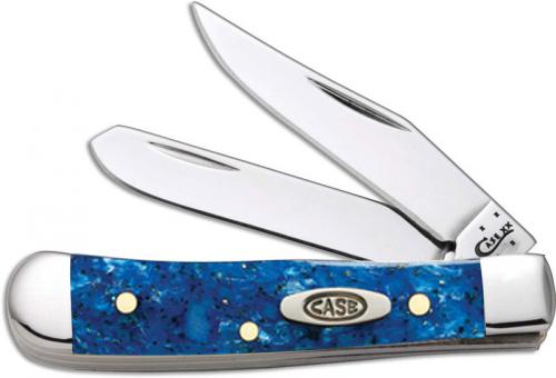 Case Tiny Trapper Knife, Blue Sparkle Kirinite, CA-13533