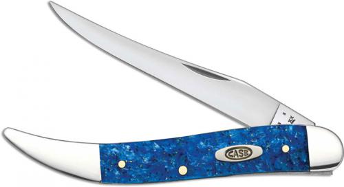 Case Medium Texas Toothpick Knife, Blue Sparkle Kirinite, CA-13535