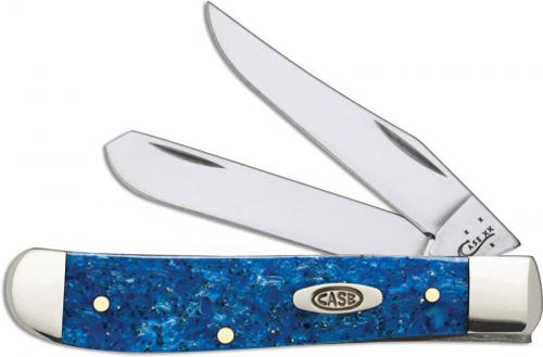 Case Mini Trapper Knife, Blue Sparkle Kirinite, CA-13537