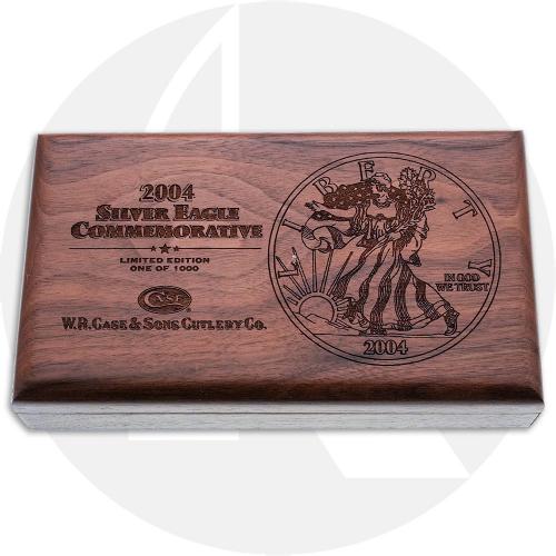 Case 2004 Silver Eagle Commerative Set - 5220SS Peanut - Burnt Stag - Discontinued - BNIB