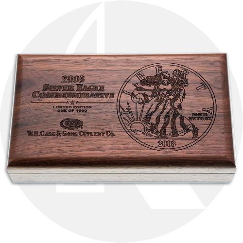 Case 2003 Silver Eagle Commerative Set - 6220SSM Peanut - Jigged Honey Brown Bone - Discontinued - BNIB