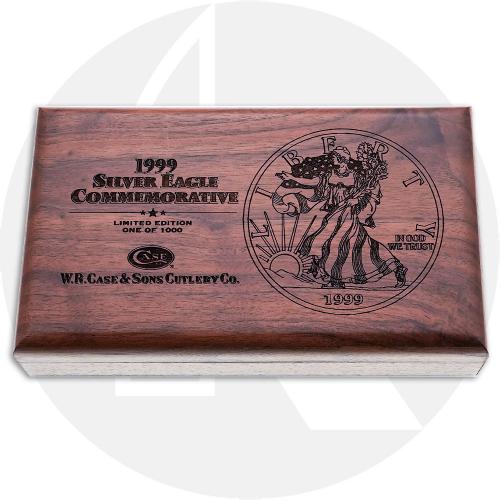Case 1999 Silver Eagle Commerative Set - 6220SSM Peanut - Jigged Antique Bone - Discontinued - BNIB