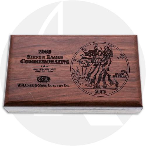 Case 2000 Silver Eagle Commerative Set - 6220SSM Peanut - Jigged Pitch Black Bone - Discontinued - BNIB