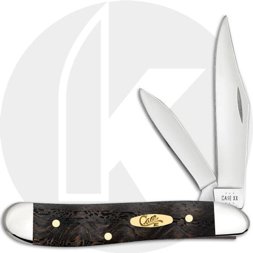 Case XX Peanut 14005 Knife - Smooth Black Curly Oak - 7220SS
