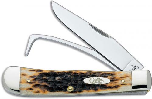 Case Knives: Case Amber Bone Equestrian's Knife, CA-144