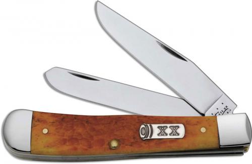 Case Trapper Knife, Persimmon Orange Bone, CA-16061