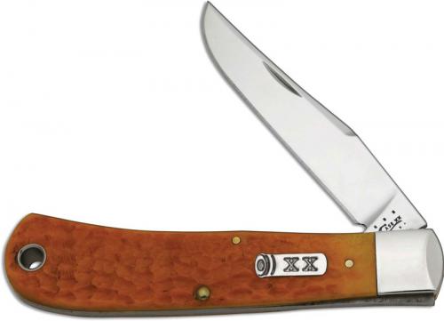 Case Back Pocket Knife, Persimmon Orange Bone, CA-16062