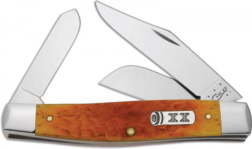 Case Large Stockman Knife, Persimmon Orange Bone, CA-16065