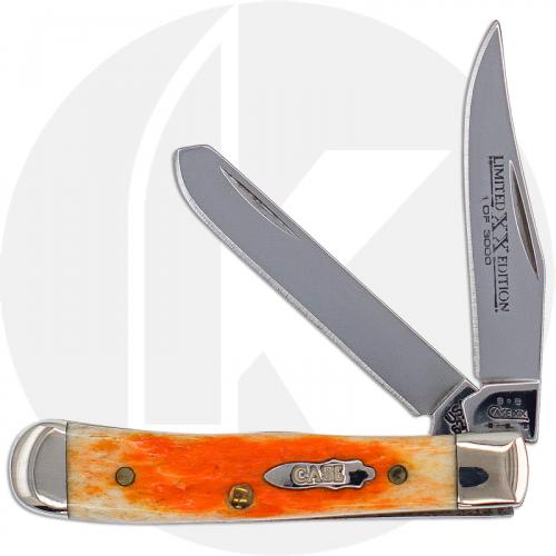 Case Tiny Trapper Knife 17074 - Limited Edition XVII - Orange Peel Bone - 62154SS - Discontinued - BNIB