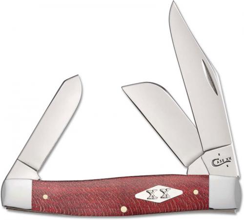 Case Large Stockman Knife 17141 Smooth Red Sycamore 7375SS