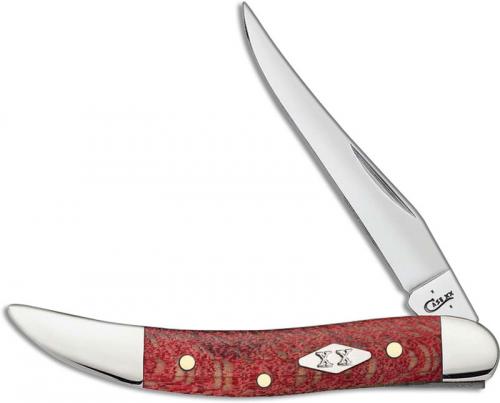 Case Small Texas Toothpick Knife 17144 Smooth Red Sycamore 710096SS