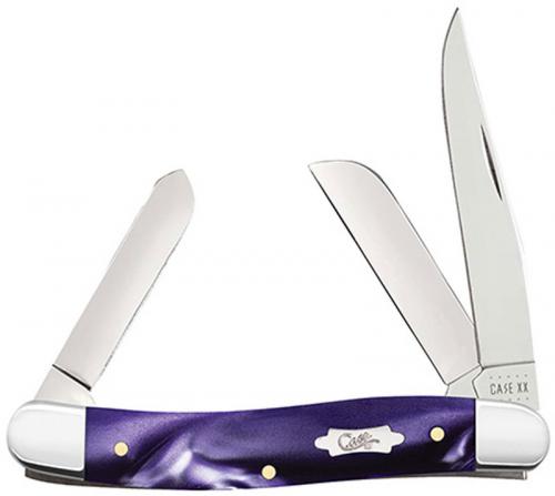 Case Medium Stockman Knife 17332 Wicked Purple Kirinite 10318SS